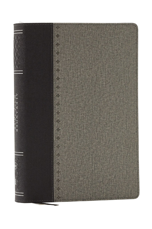 NKJV Alexander Maclaren Study Bible (Comfort Print)-Black/Gray Leathersoft Indexed