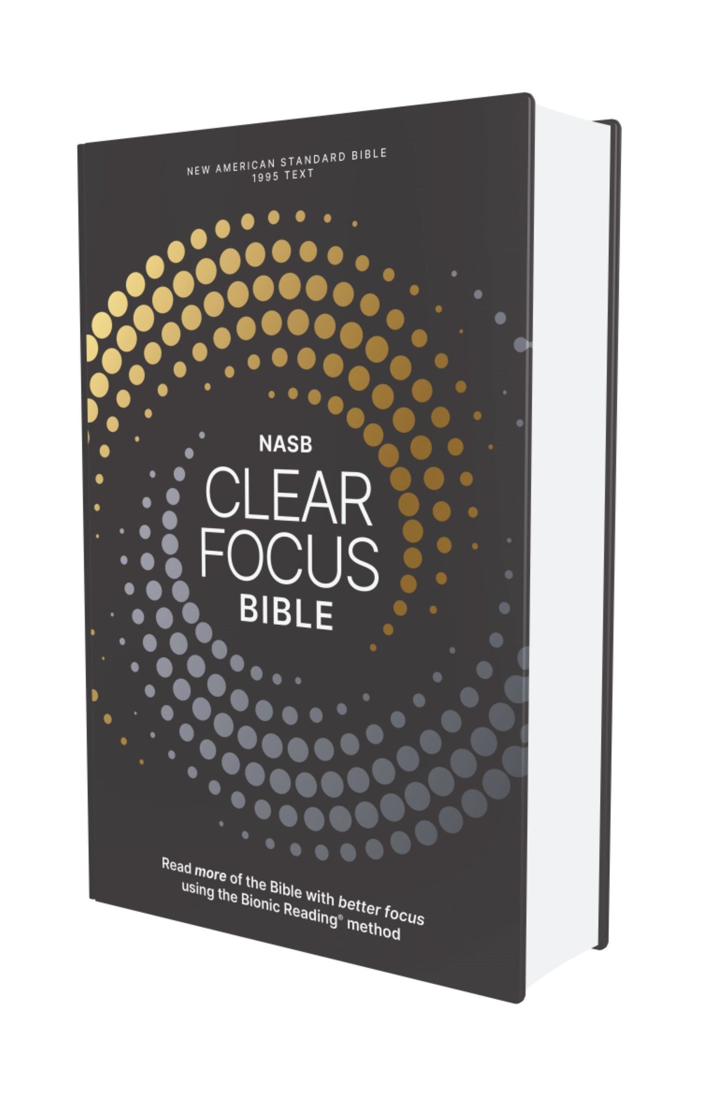 NASB 1995 Clear Focus Bible-Charcoal/Gold Hardcover