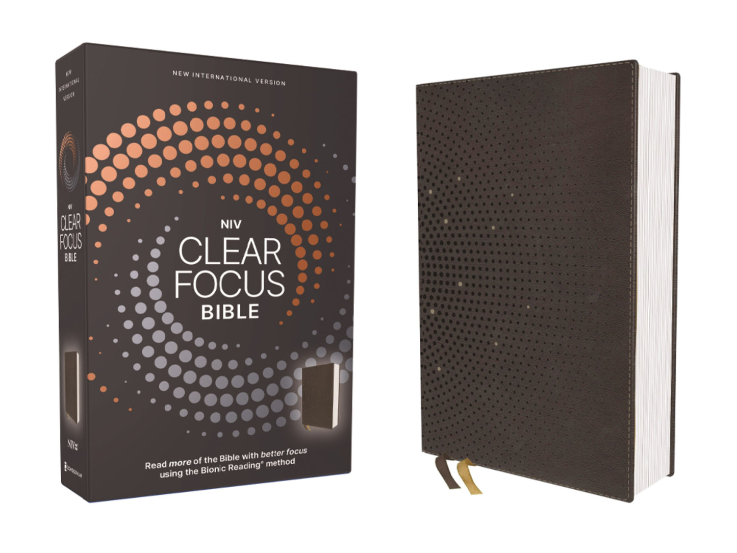 NIV Clear Focus Bible-Brown Leathersoft