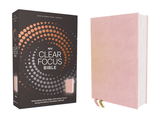 NIV Clear Focus Bible-Pink Leathersoft
