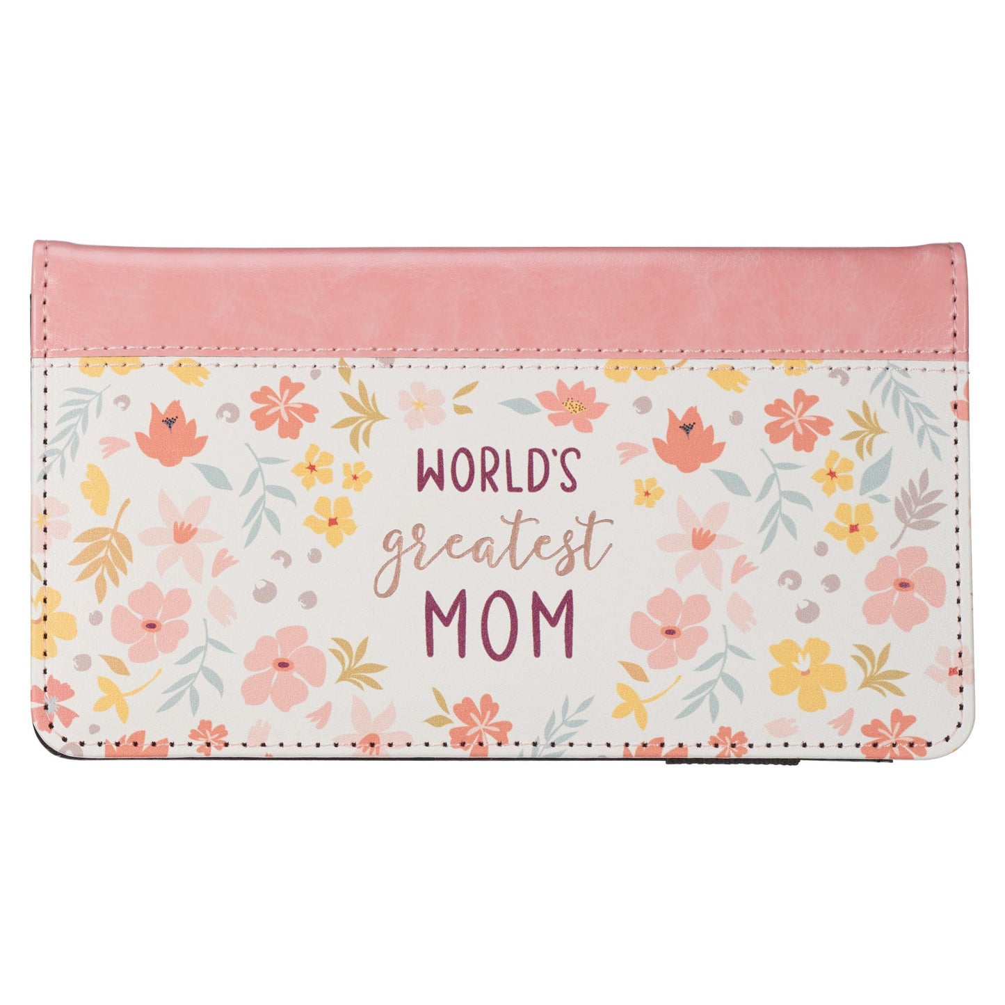 Checkbook/Wallet-World's Greatest Mom-Floral Print