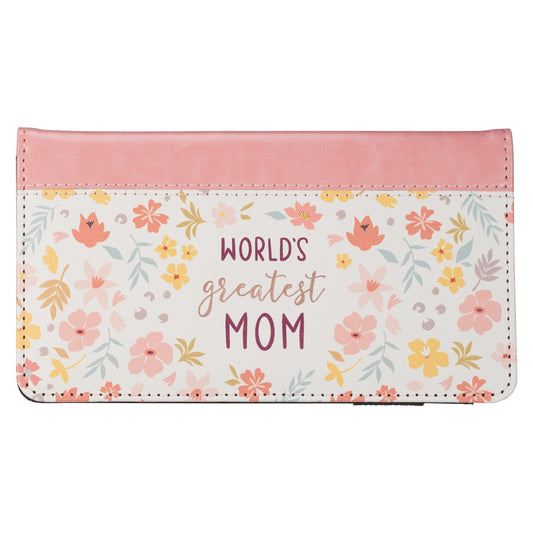 Checkbook/Wallet-World's Greatest Mom-Floral Print