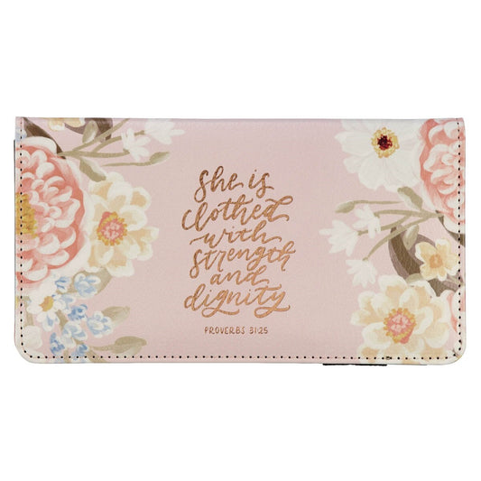 Checkbook/Wallet-Strength & Dignity Prov. 31:25-Pink