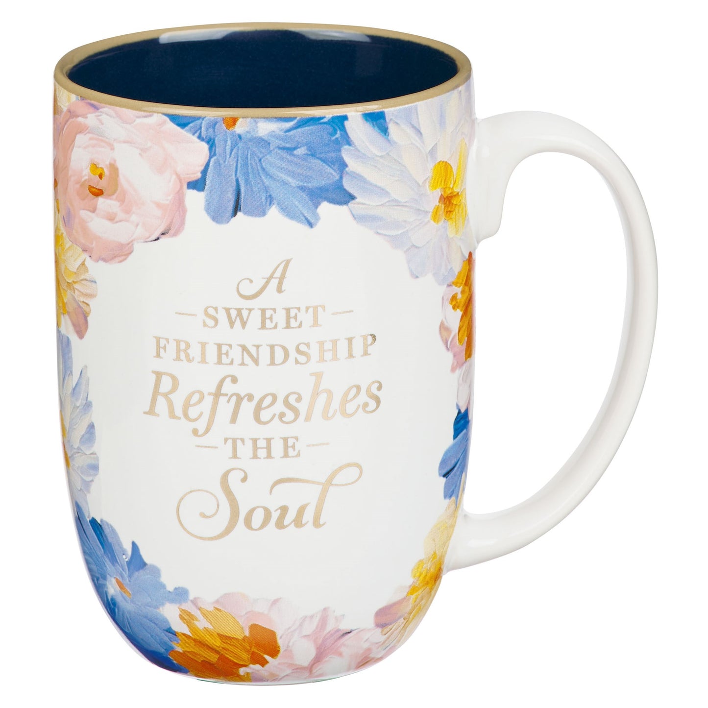 Ceramic Mug-Sweet Friendship-Painted Floral