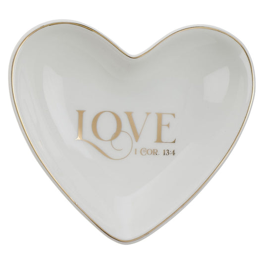 Trinket Tray Love Heart Love 1 Cor. 13:4