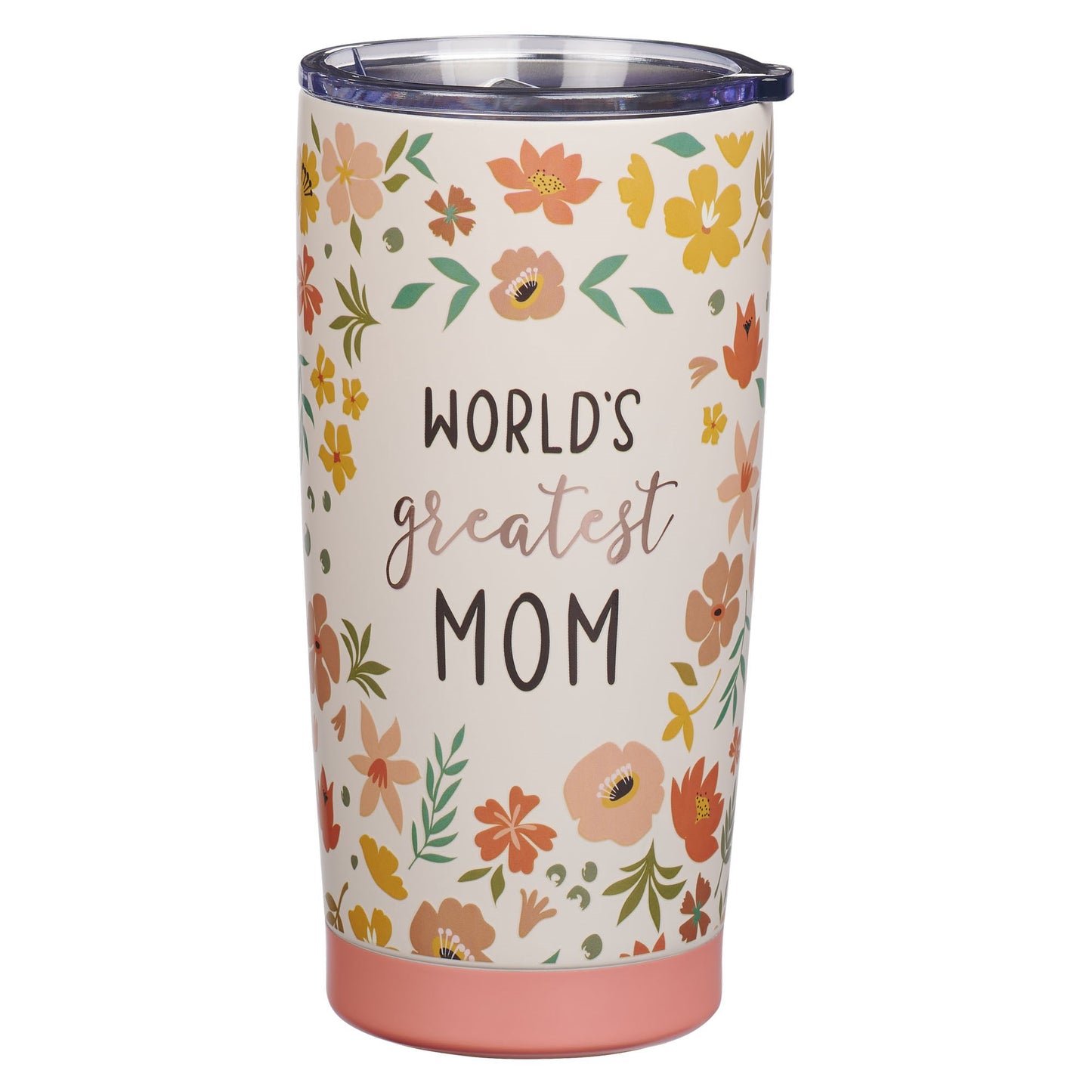 Stainless Steel Tumbler-World's Greatest Mom-Floral