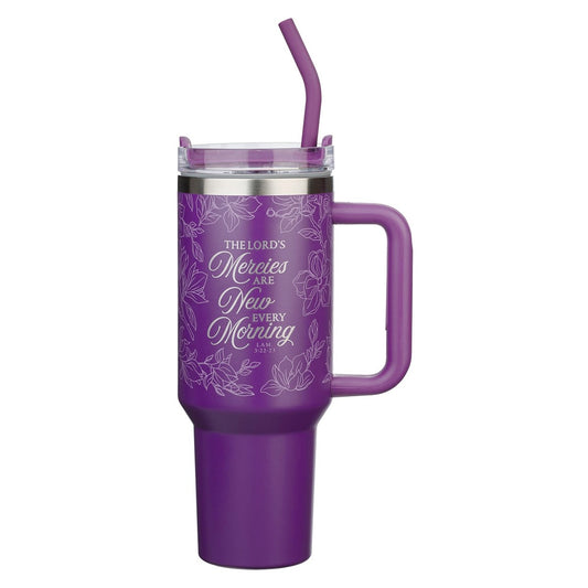 Stainless Steel Tumbler-His Mercies are New Lam. 3:22-33