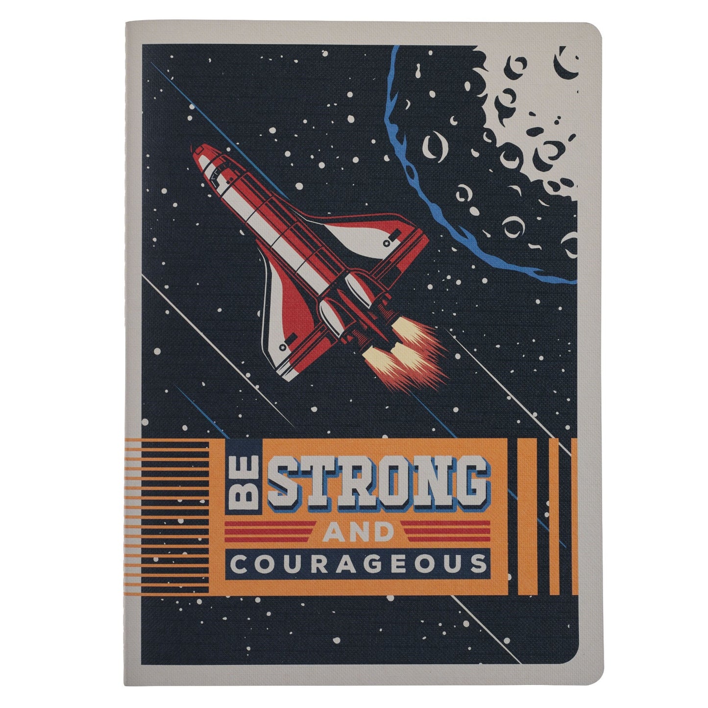 Notebook-Large-Be Strong and Courageous Josh. 1:9