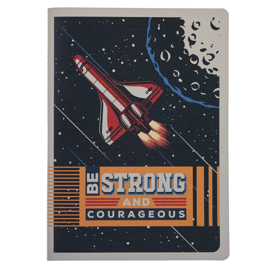 Notebook-Large-Be Strong and Courageous Josh. 1:9
