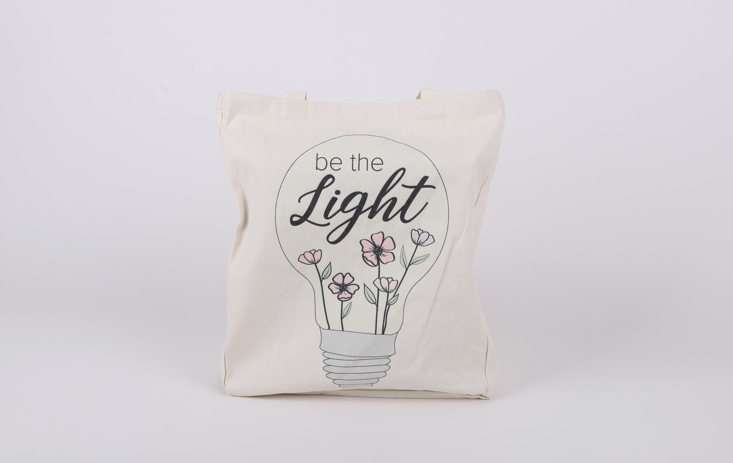 Tote-Be The Light-Cotton (16.25" x 13.25 X 4.5" plus 9.5" handle)