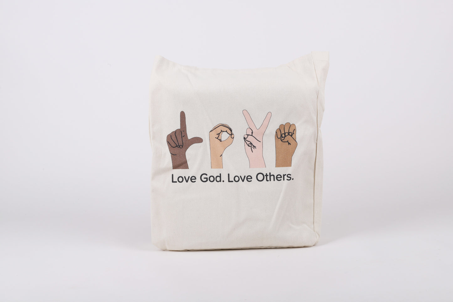 Tote-Love God  Love Others (16.25" x 13.25 X 4.5" plus 9.5" handle)