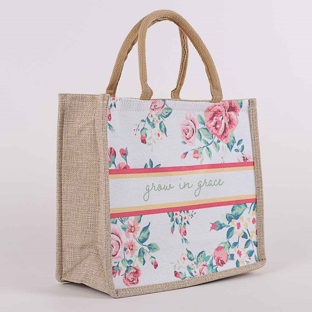 Tote-Canvas-Grow In Grace (10 1/2"" x 13 1/2"" x 4 1/2"")