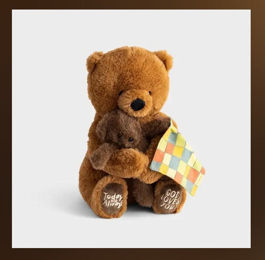 Plush-Today & Always Mama & Baby Bear (12" & 7")