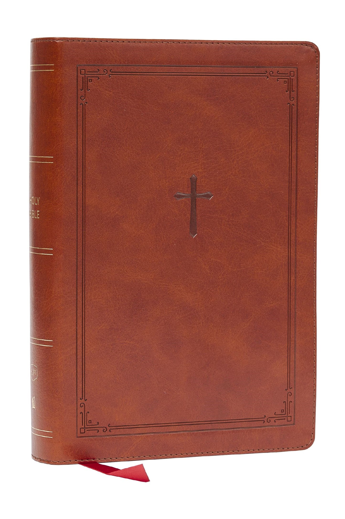 KJV Giant Print Reference Bible (Comfort Print)-Brown Leathersoft