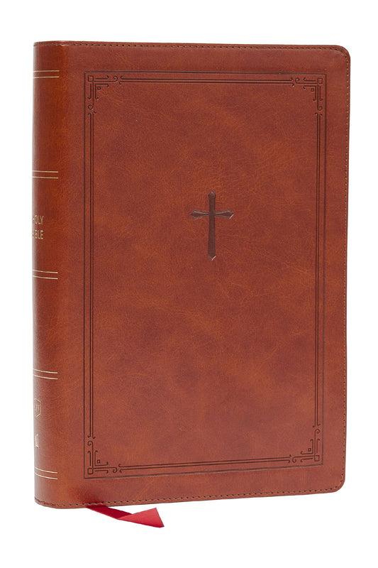 KJV Giant Print Reference Bible (Comfort Print)-Brown Leathersoft