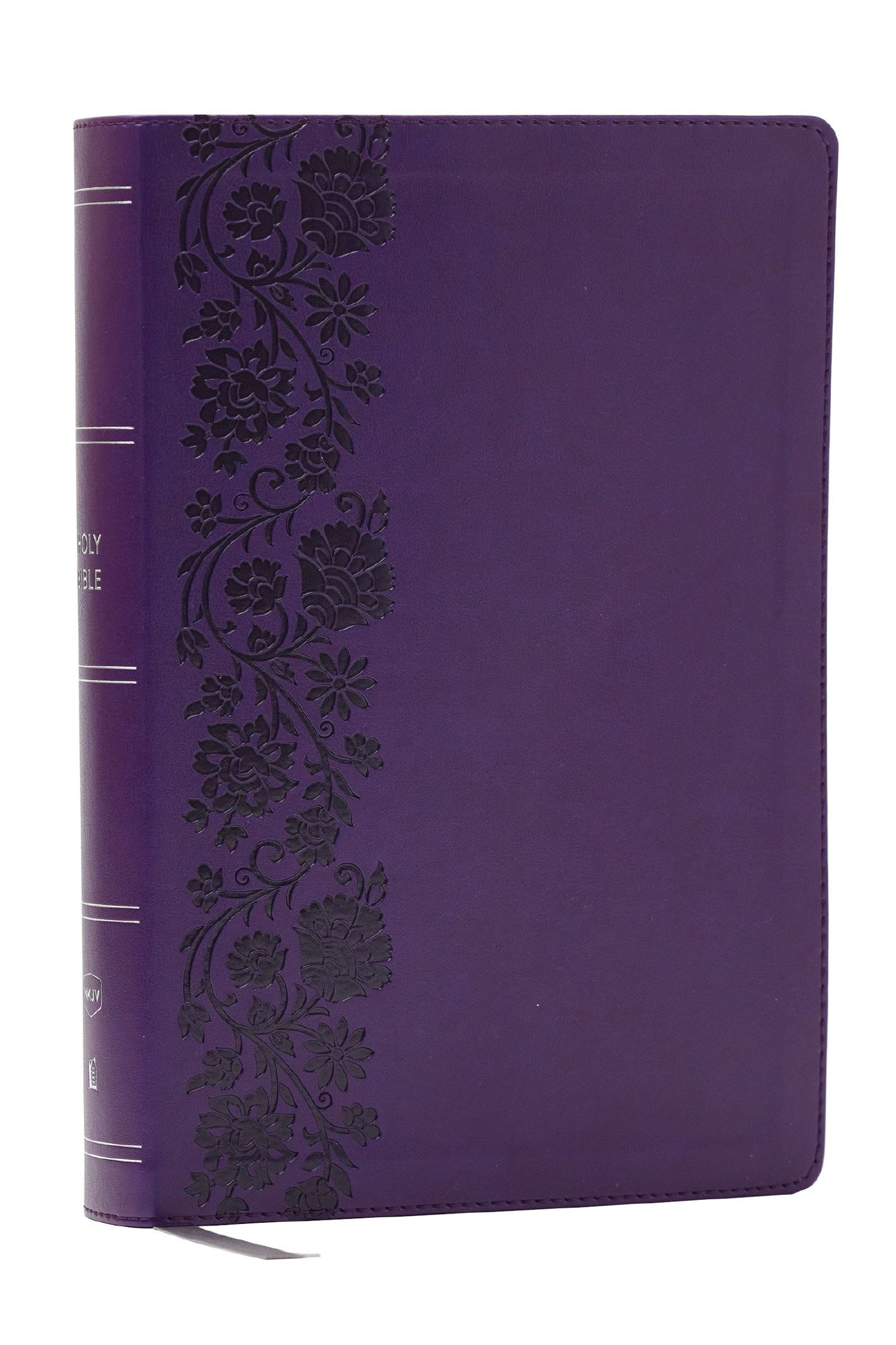 NKJV Giant Print Reference Bible (Comfort Print)-Purple Leathersoft