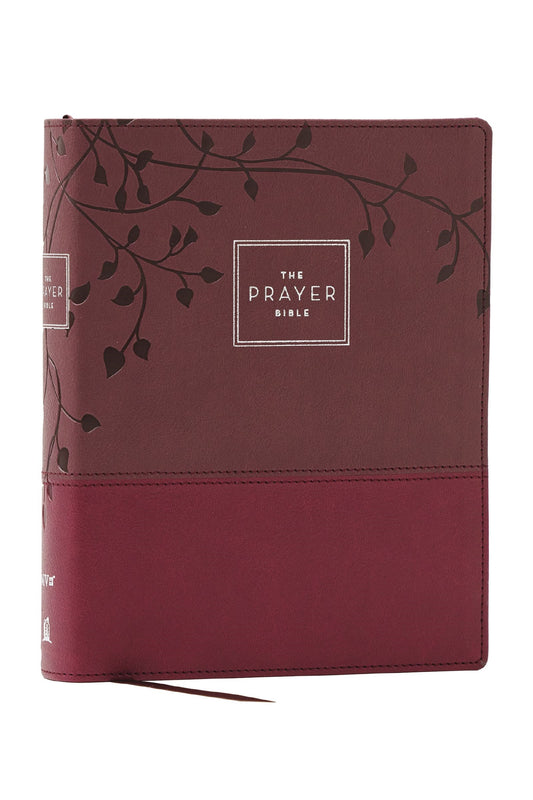NIV The Prayer Bible (Comfort Print)-Burgundy Leathersoft