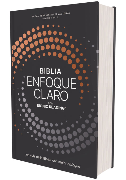 NVI Biblia Enfoque Claro  Revision 2022 (Clear Focus Bible  Revised Tex 2022)-Charcoal/Copper Hardcover