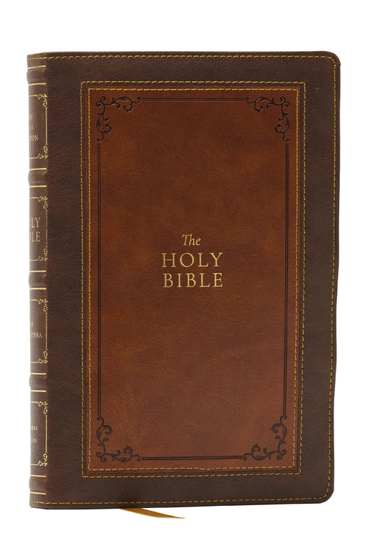 KJV 1611 Aprocrypha Bible-Brown Leathersoft
