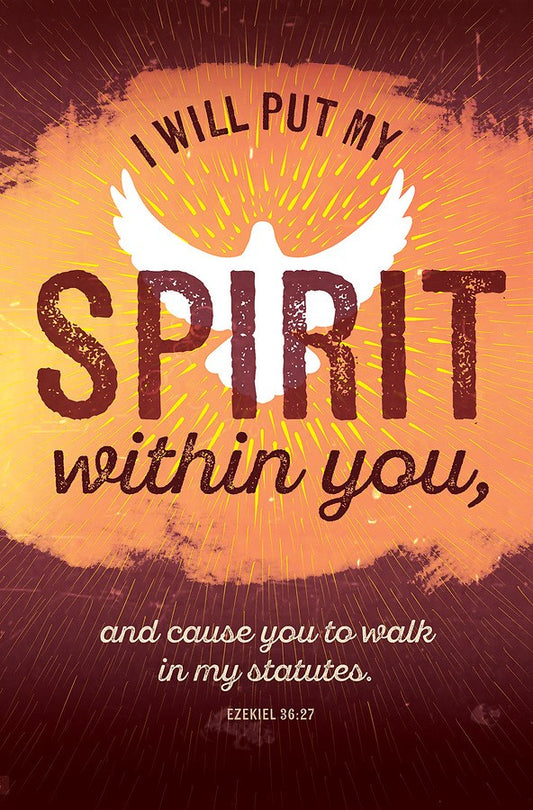 Bulletin-I Will Put My Spirit Within You (Ezekiel 36:27  KJV) (Pack Of 100)