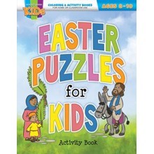 Easter Puzzles For Kids Coloring Activity Book (Ages 8-10)