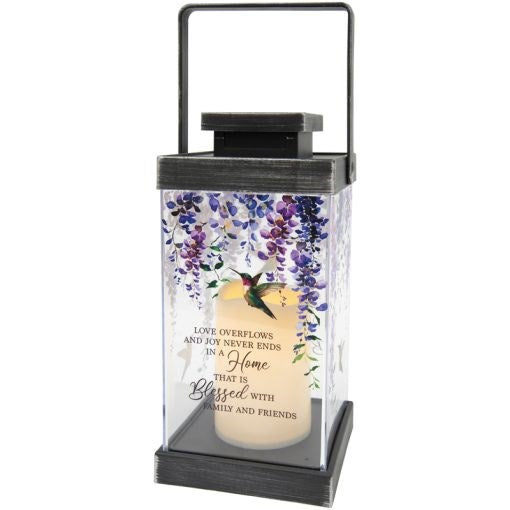 Lantern w/Flameless LED Candle & Timer-Home That Is Blessed (4.75" x 13" x 7.75")