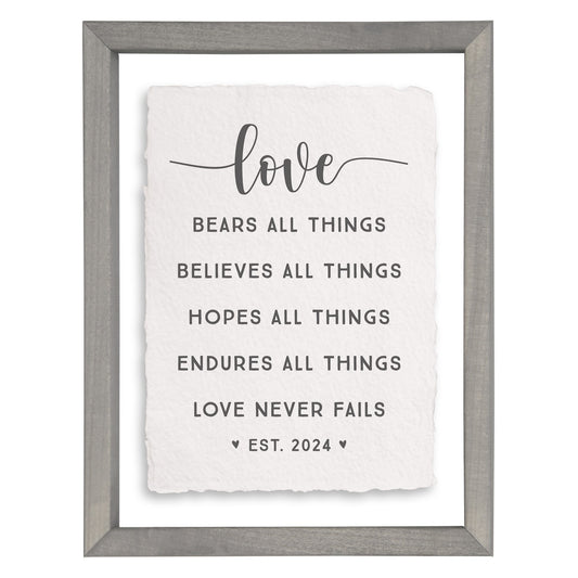 Floating Art Rectangle-Love (11" x 14")