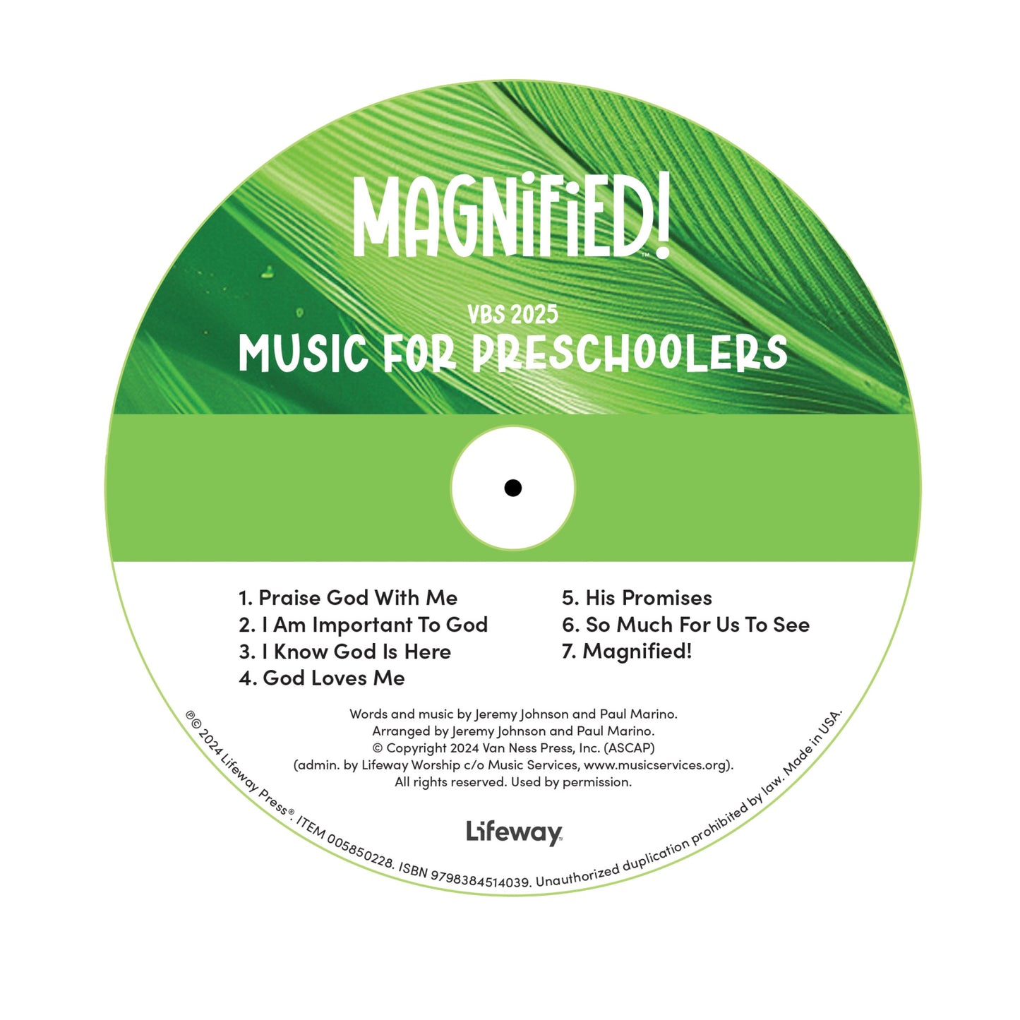VBS-Magnified!: Music For Preschoolers CD (Pack Of 5) (2025)