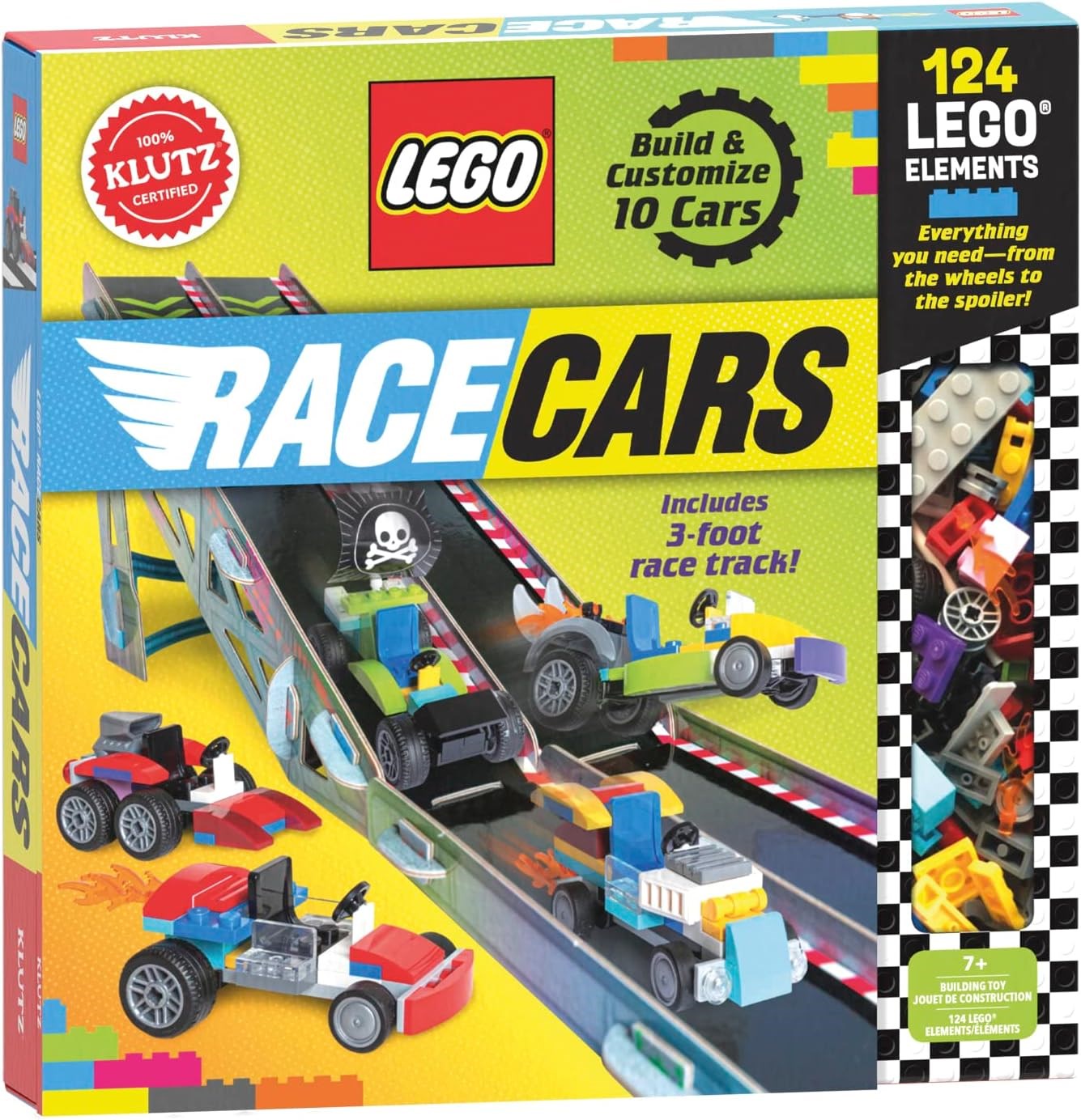 LEGO Elements-Race Cars (Ages 8+) (10 Cars & 3 Foot Track)