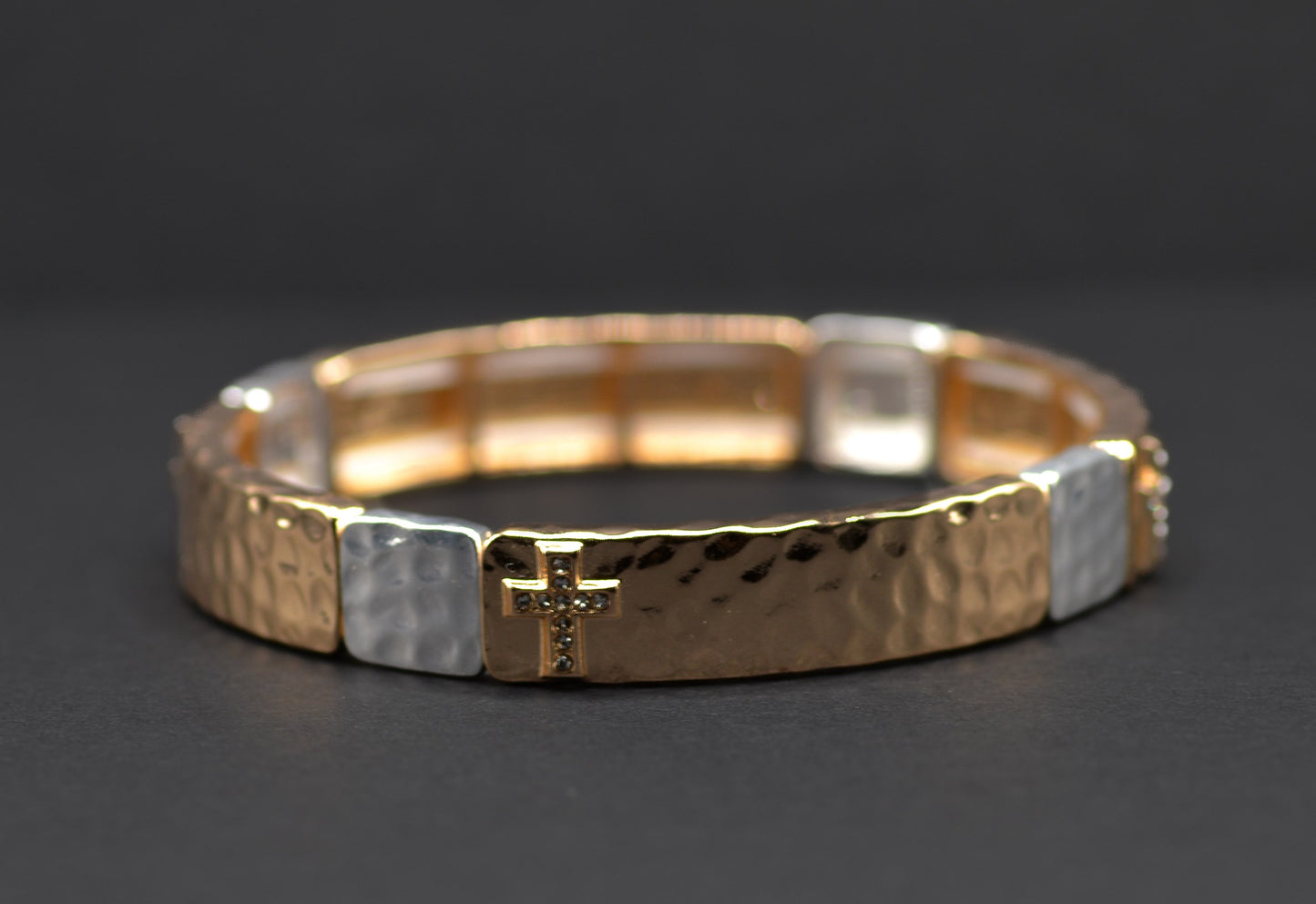 Bracelet-Eden Merry-Cross-Gold/Silver