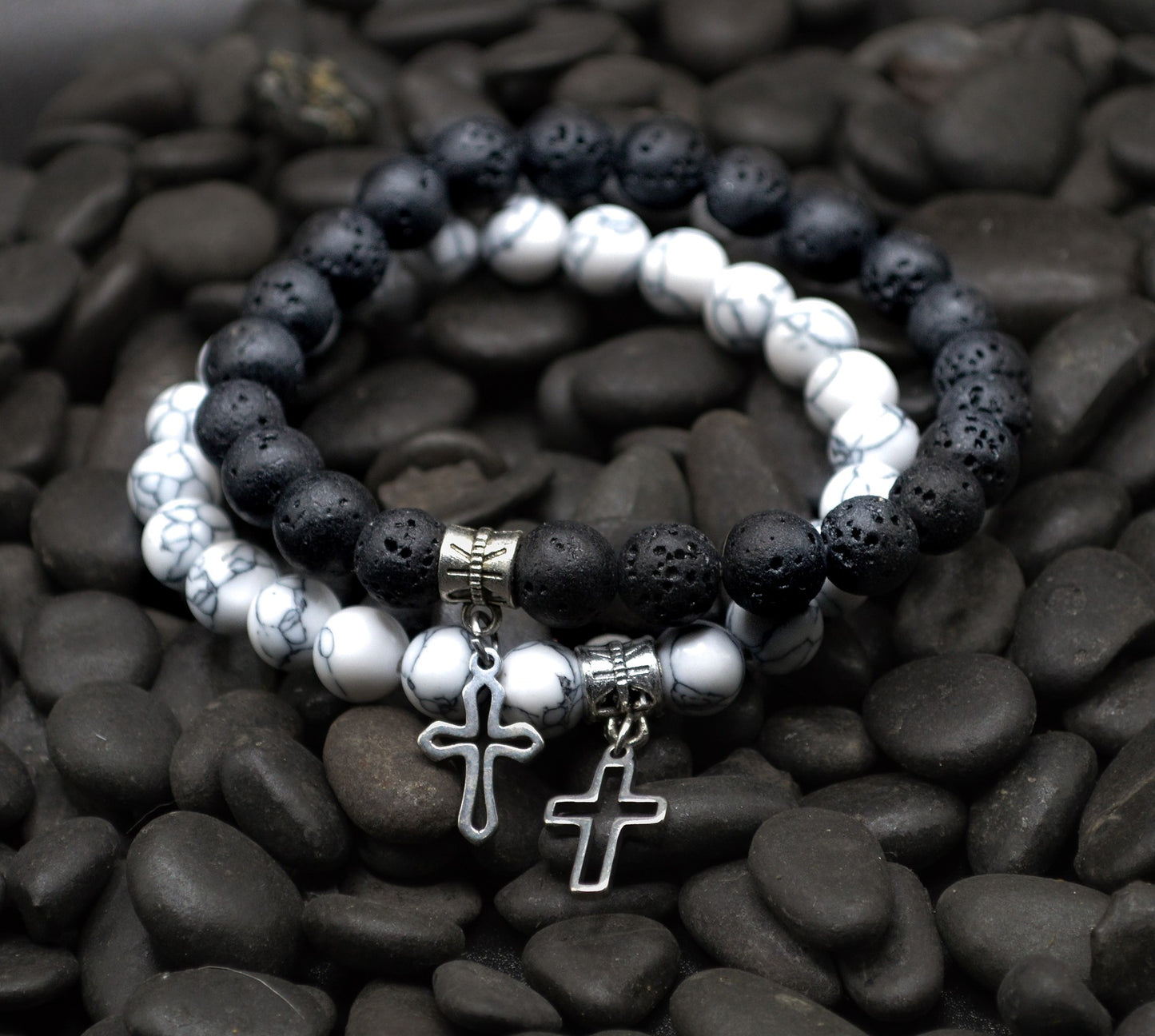 Bracelet-Eden Merry-Cross-Beaded-Set Of Two