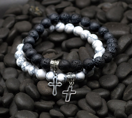 Bracelet-Eden Merry-Cross-Beaded-Set Of Two
