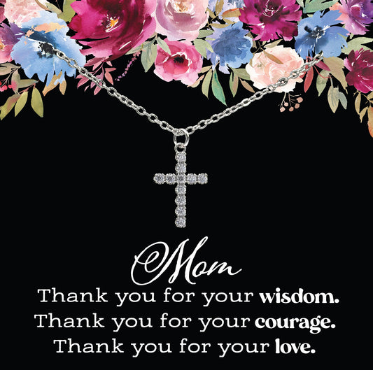 Necklace-Eden Merry-Cross-Mom Thank You