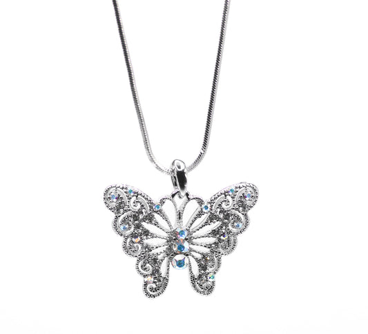 Necklace-Eden Merry-Butterfly-Clear