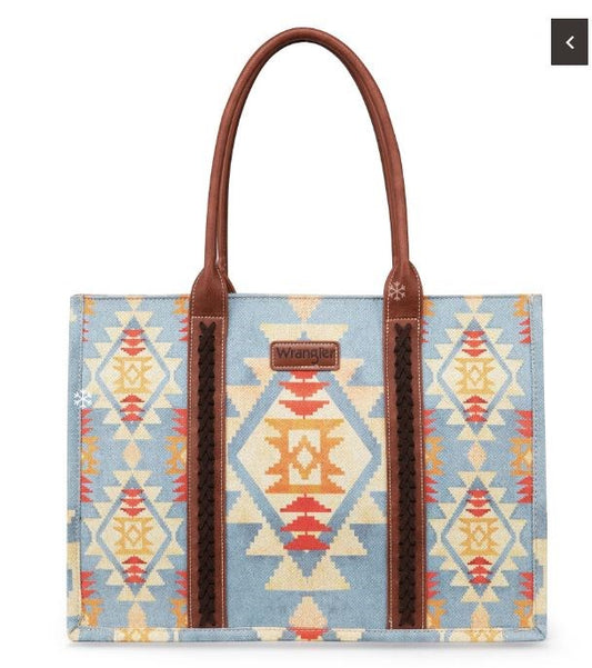 Wrangler Canvas Tote-Aztec-Brown