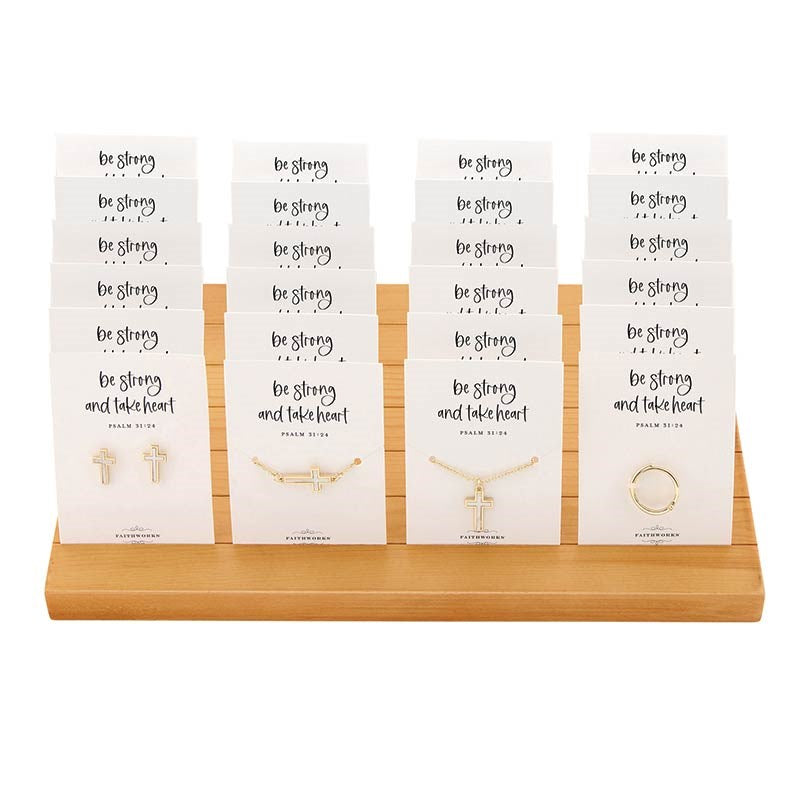 Jewelry-Mother Of Pearl Cross Filled Display (4 Asst) (24Pcs)(PKTG)