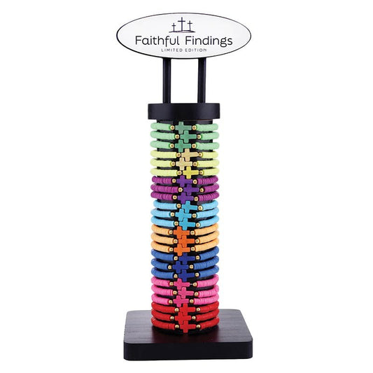 Bracelet-Ceramic Elastic Filled Display (8 Asst) (24 Pcs)