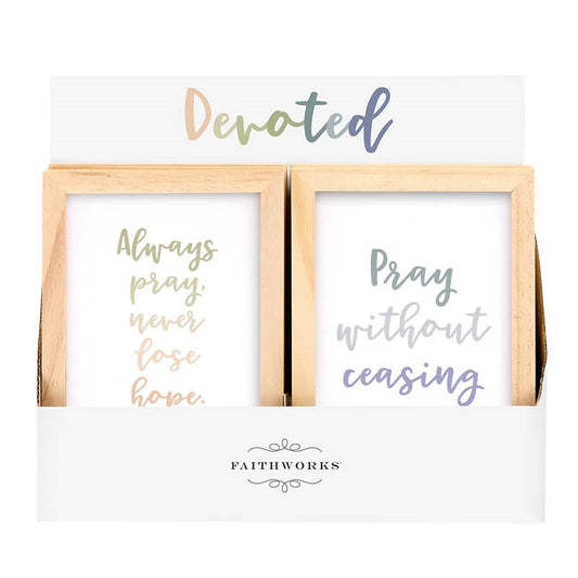 Framed Art-Prayer Filled Display (5" x 7") (2 Asst) (12 Pcs)(PKTG)