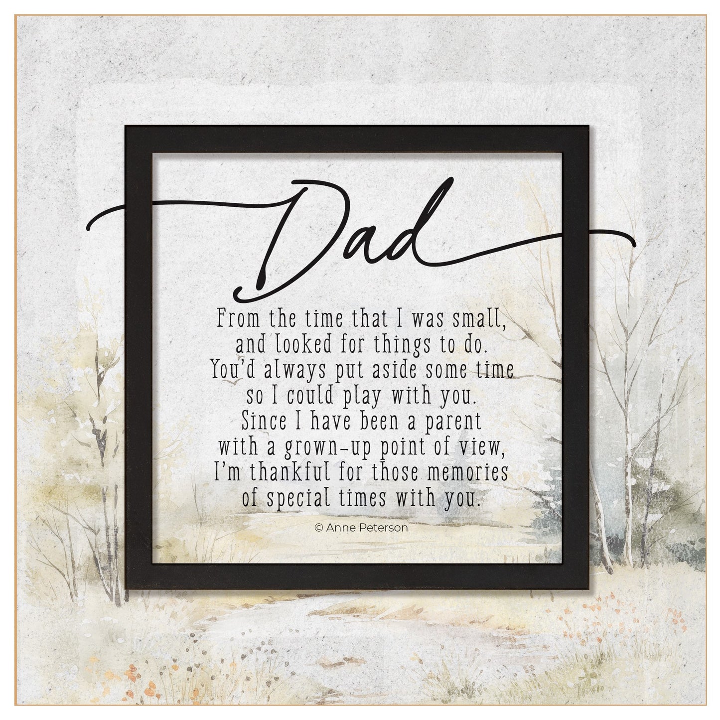 Plaque-Layered Grace-Dad/From The Time That I Was Small (6 x 6)