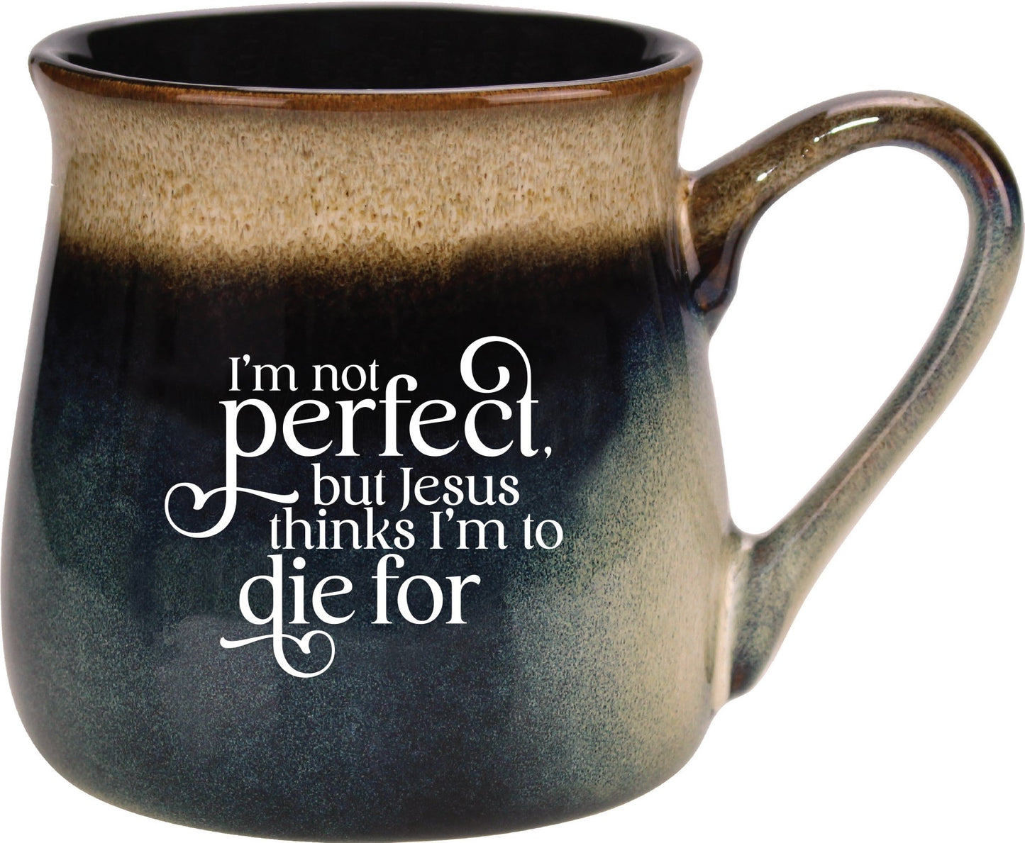 Designer Mugs-Reactive-I'm Not Perfect But Jesus (16 Oz)