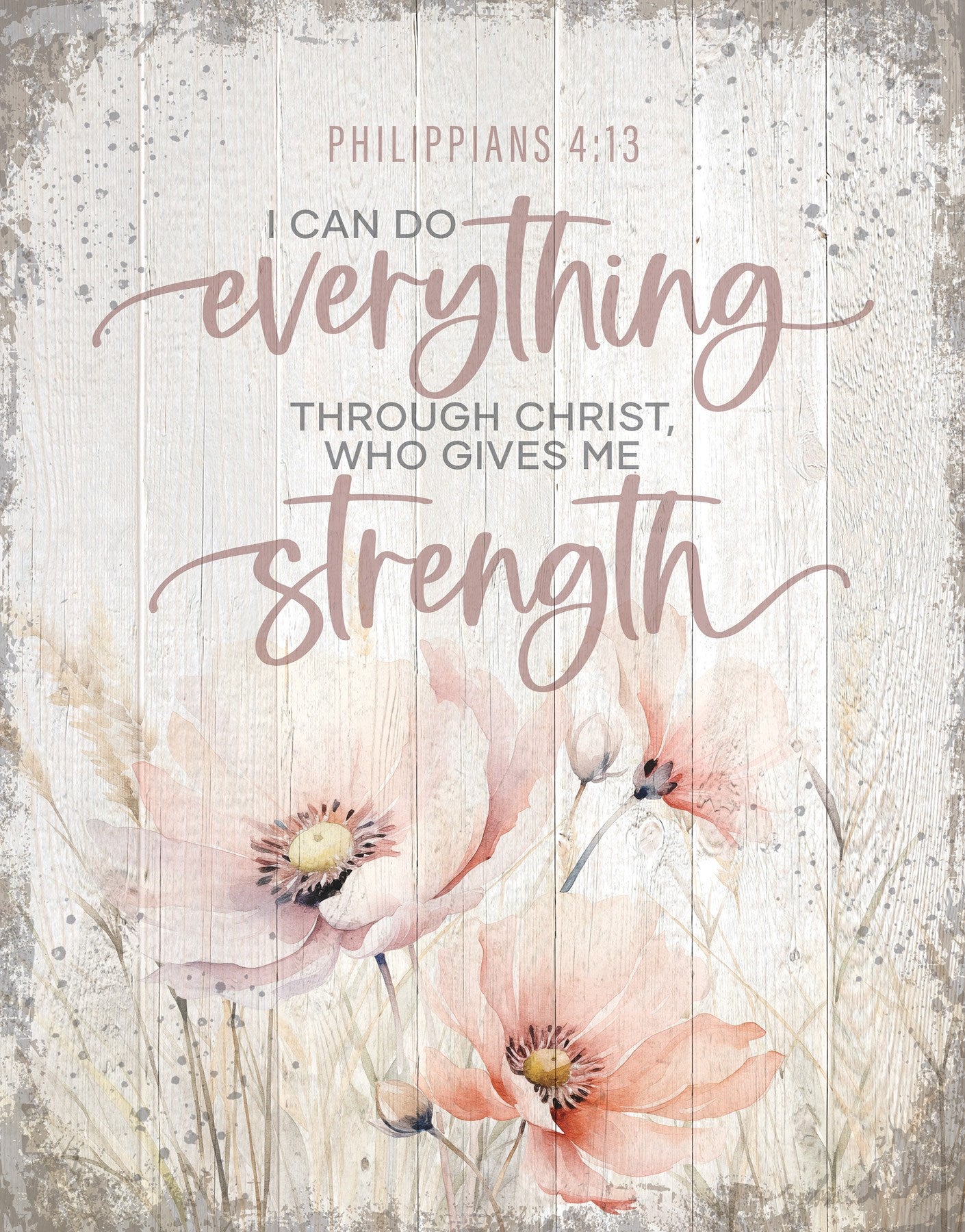 Wall Plaque-Timberland Art-I Can Do Everything (11.75 x 15)