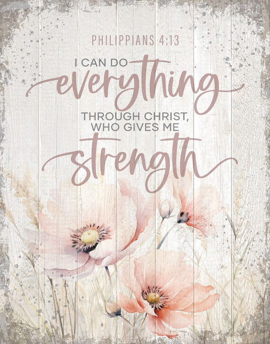 Wall Plaque-Timberland Art-I Can Do Everything (11.75 x 15)