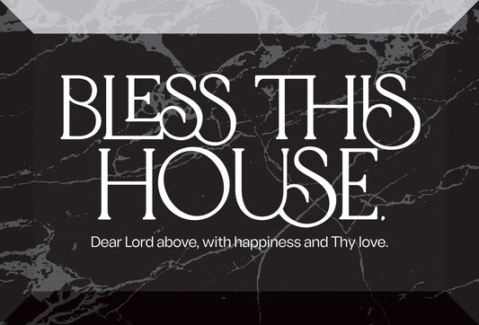 Glass Plaque-Bless This House (6 x 4)