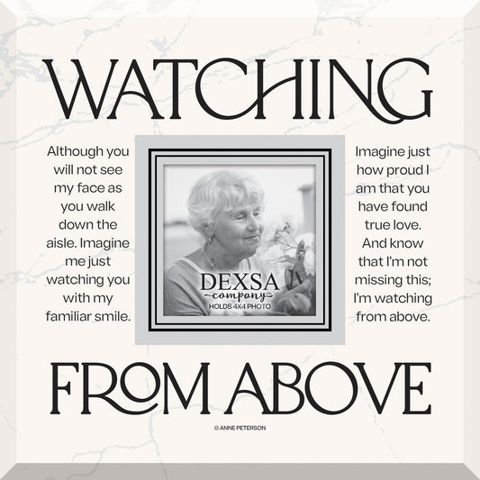 Glass Photo Frame-Watching From Above (12 x 10) (Holds 4 x 6 Photo)