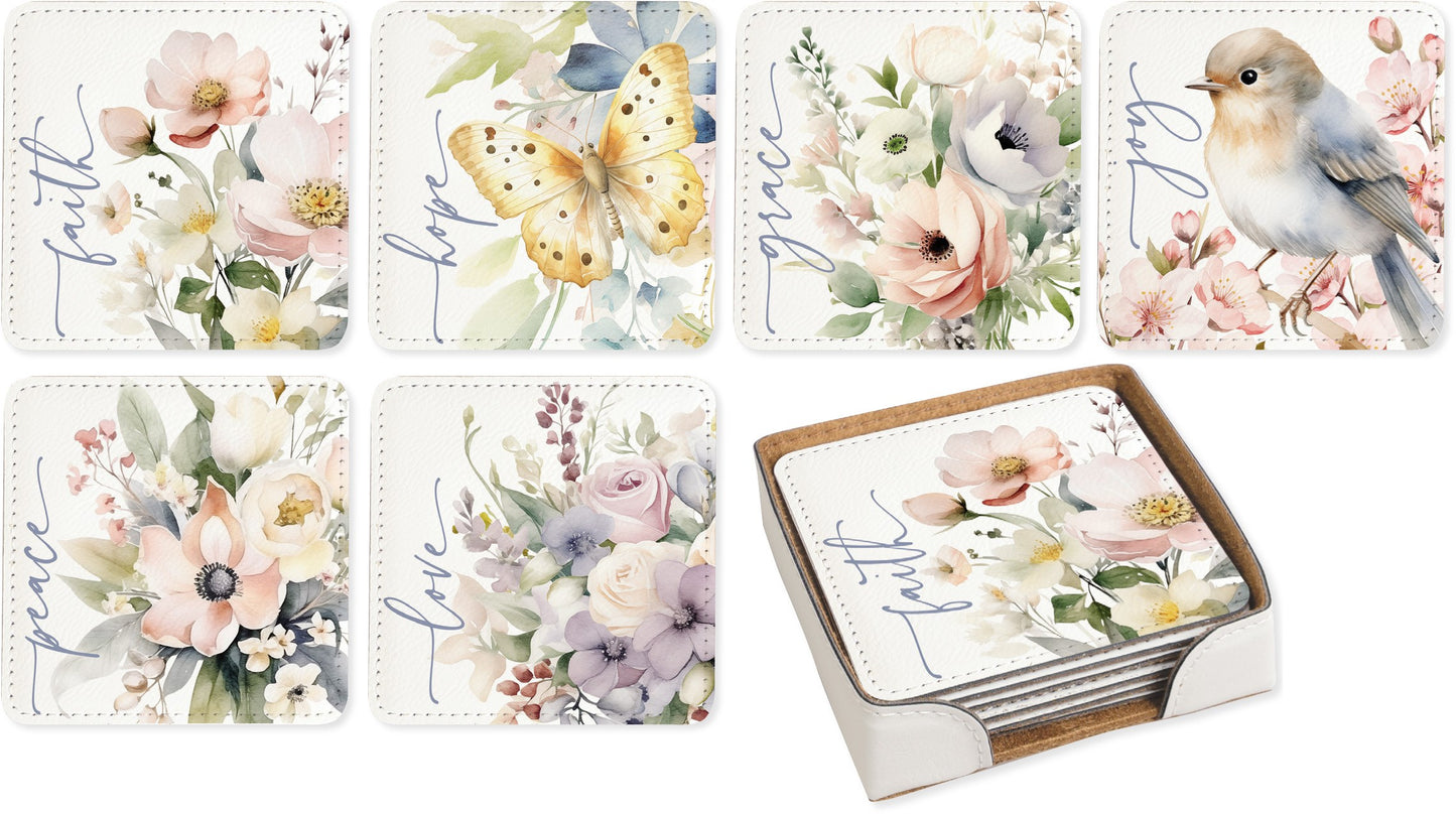 Coaster Set-Soft Pastel Assorted (Set of 6)
