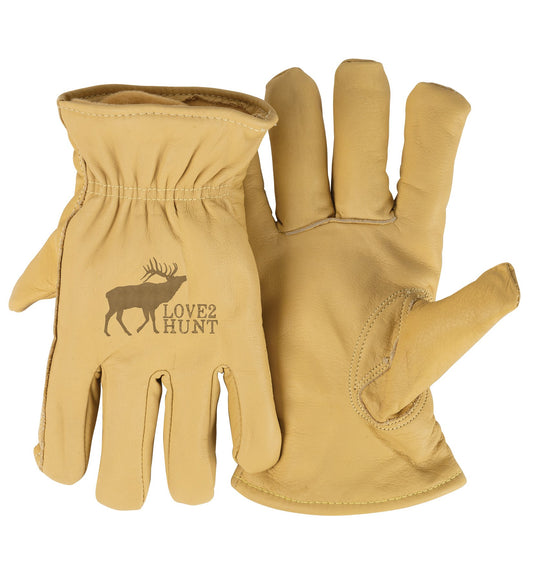Gloves-3M Thinsulate-Love To Hunt (Elk)-Tan (Large)
