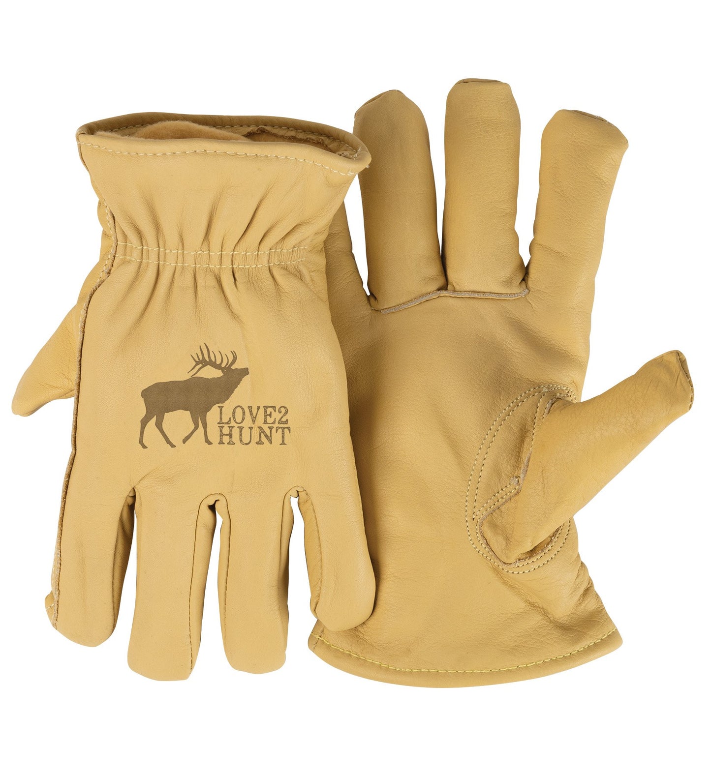 Gloves-3M Thinsulate-Love To Hunt (Elk)-Tan (Medium)
