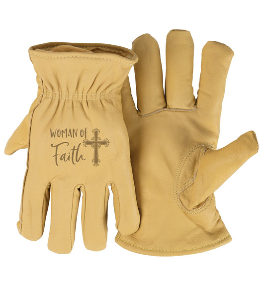 Gloves-3M Thinsulate-Woman Of Faith-Tan (Large)