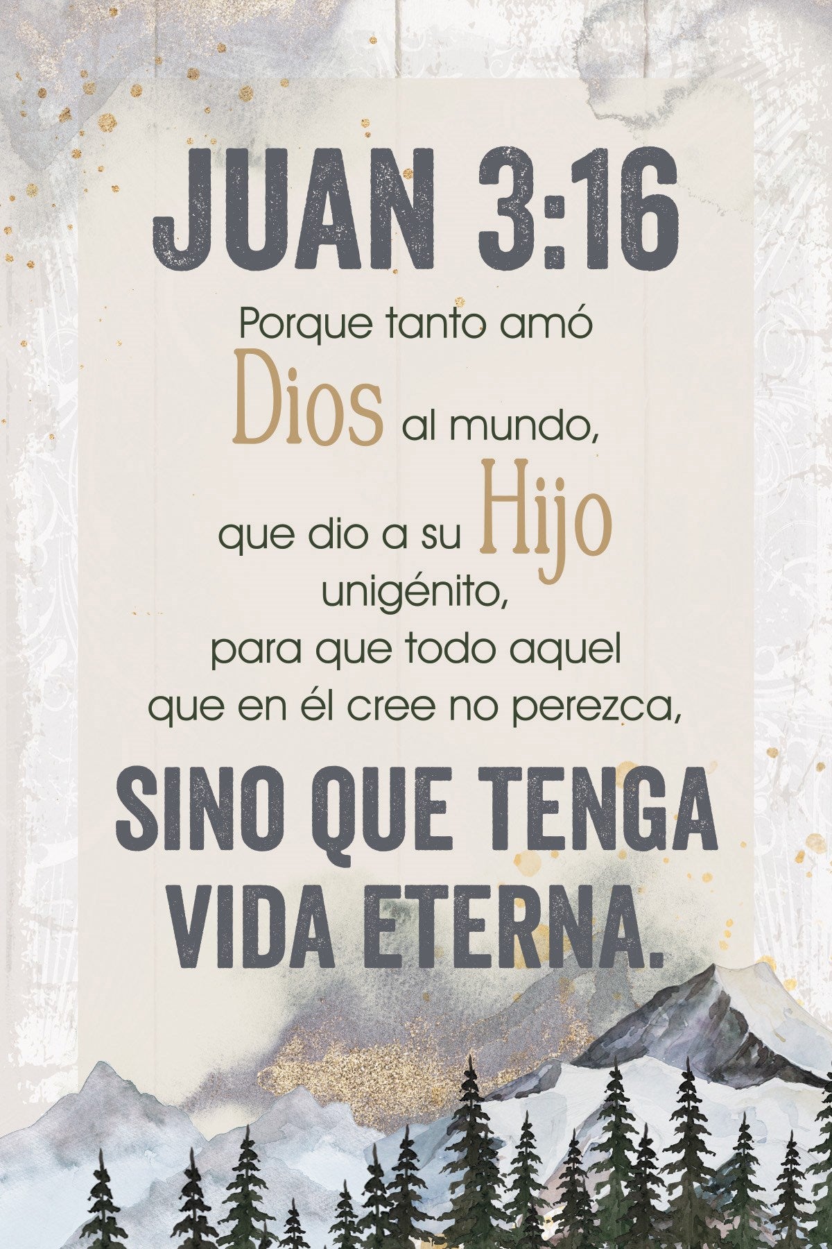 Spanish Plaque-John 3:16 (Juan 3:16) (4 x 6)