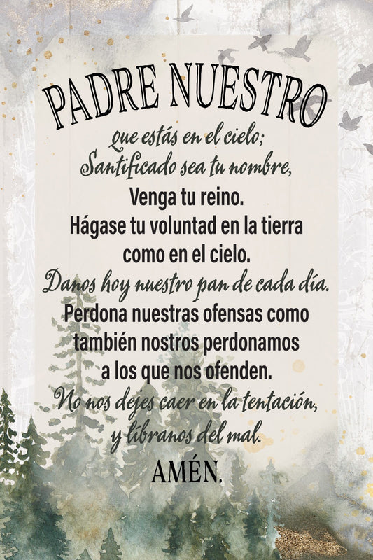 Spanish Plaque-Our Father (Padre Nuestro) (4 x 6)